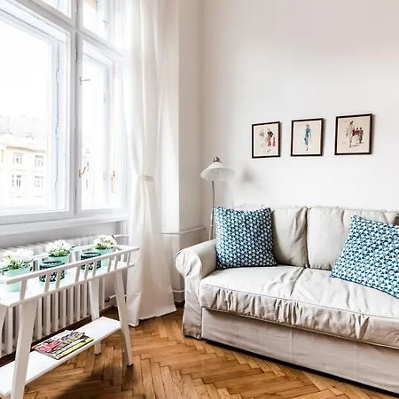 Golden Esthetic With Red Sofa Apartment Budapest